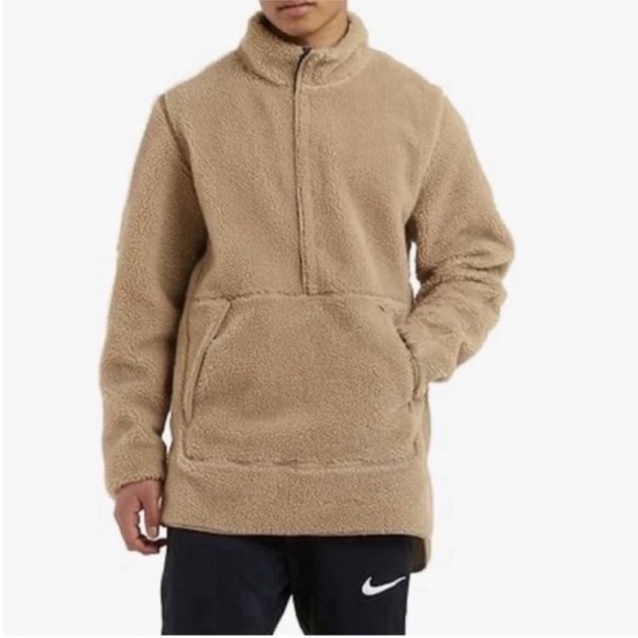 Nike Other - Nike Men's Yoga Sherpa Pullover
Sweatshirt, Khaki